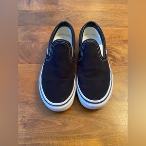 Vans Black slip-on. Kids size 5.5 Excellent condition.